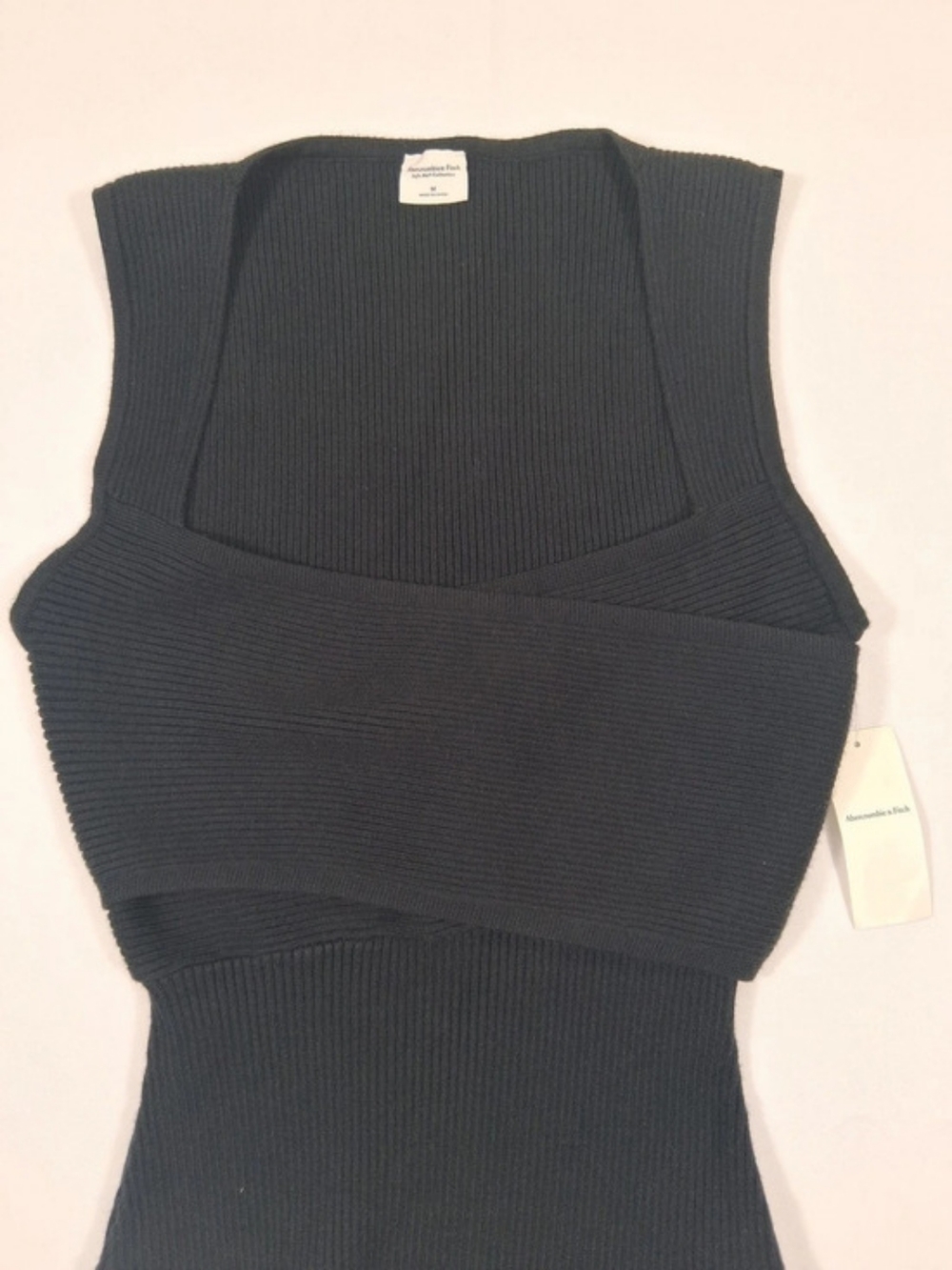 Abercrombie & Fitch Black Ribbed Sweater Bodysuit Size M Fall Casual